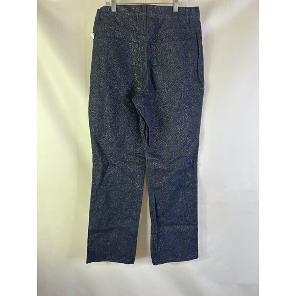 Deadstock VTG 90s Glitter Denim Jean Straight Leg Pants Rave Grunge - Picture 8 of 9